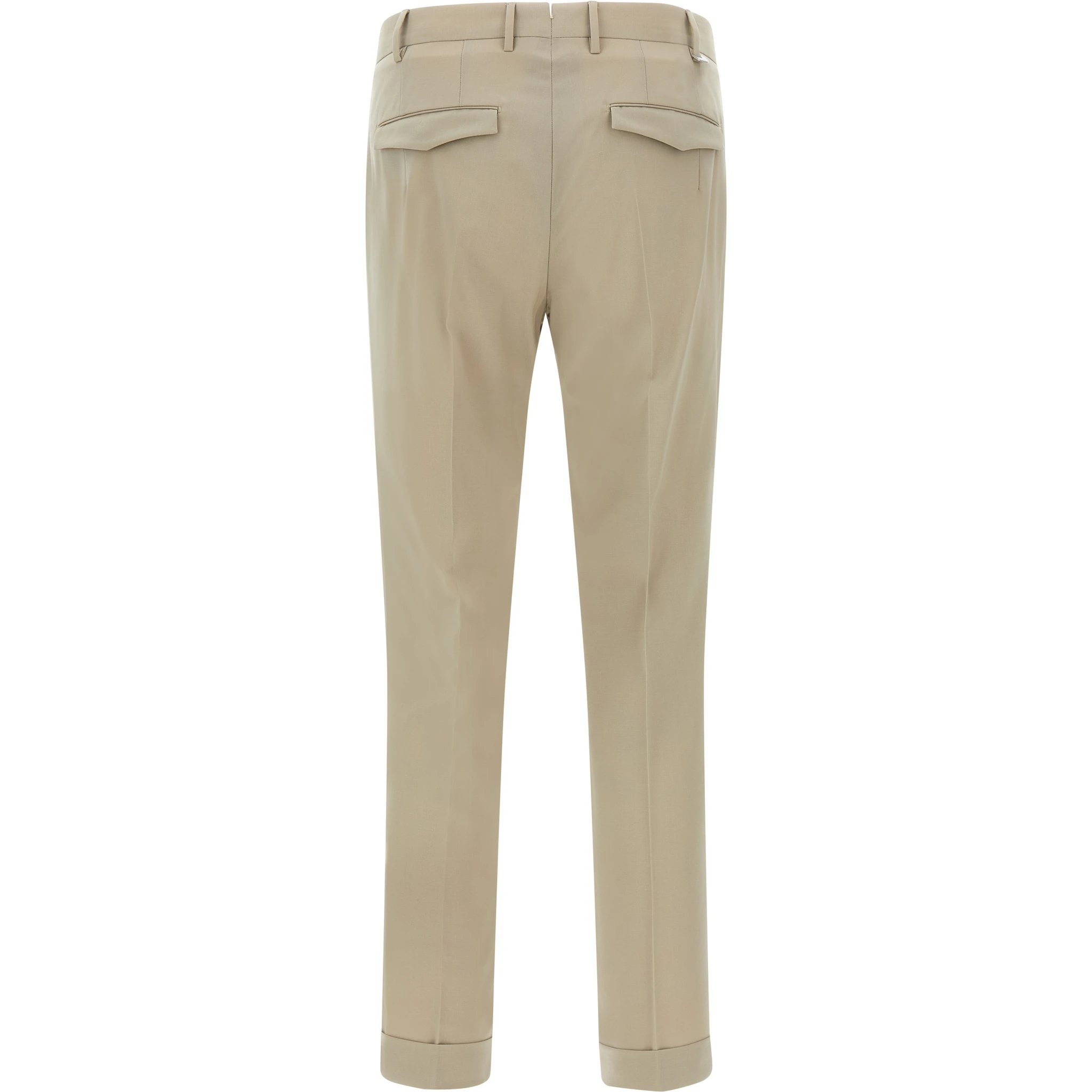 Beige Virgin Wool Dress Pants