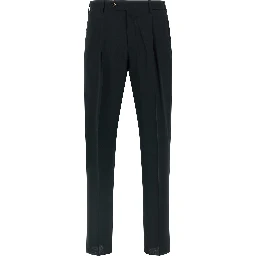 Black Virgin Wool Pants