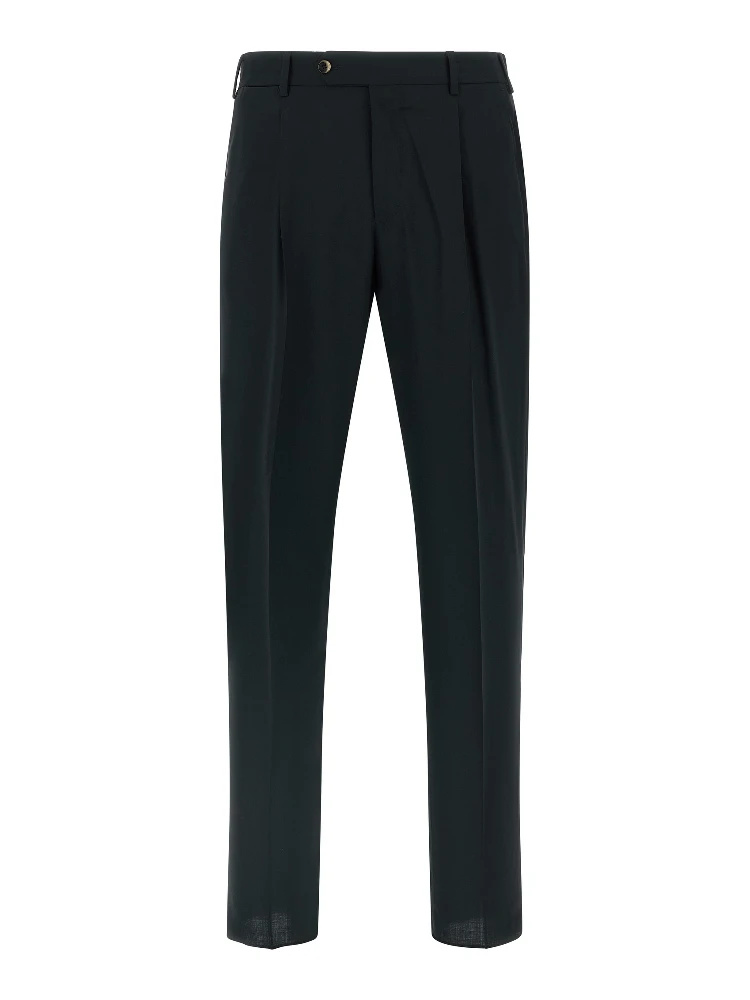 Black Virgin Wool Pants