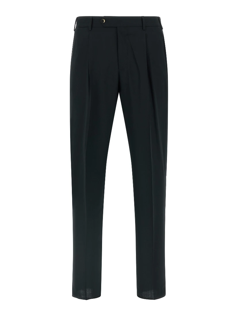 Black Virgin Wool Pants