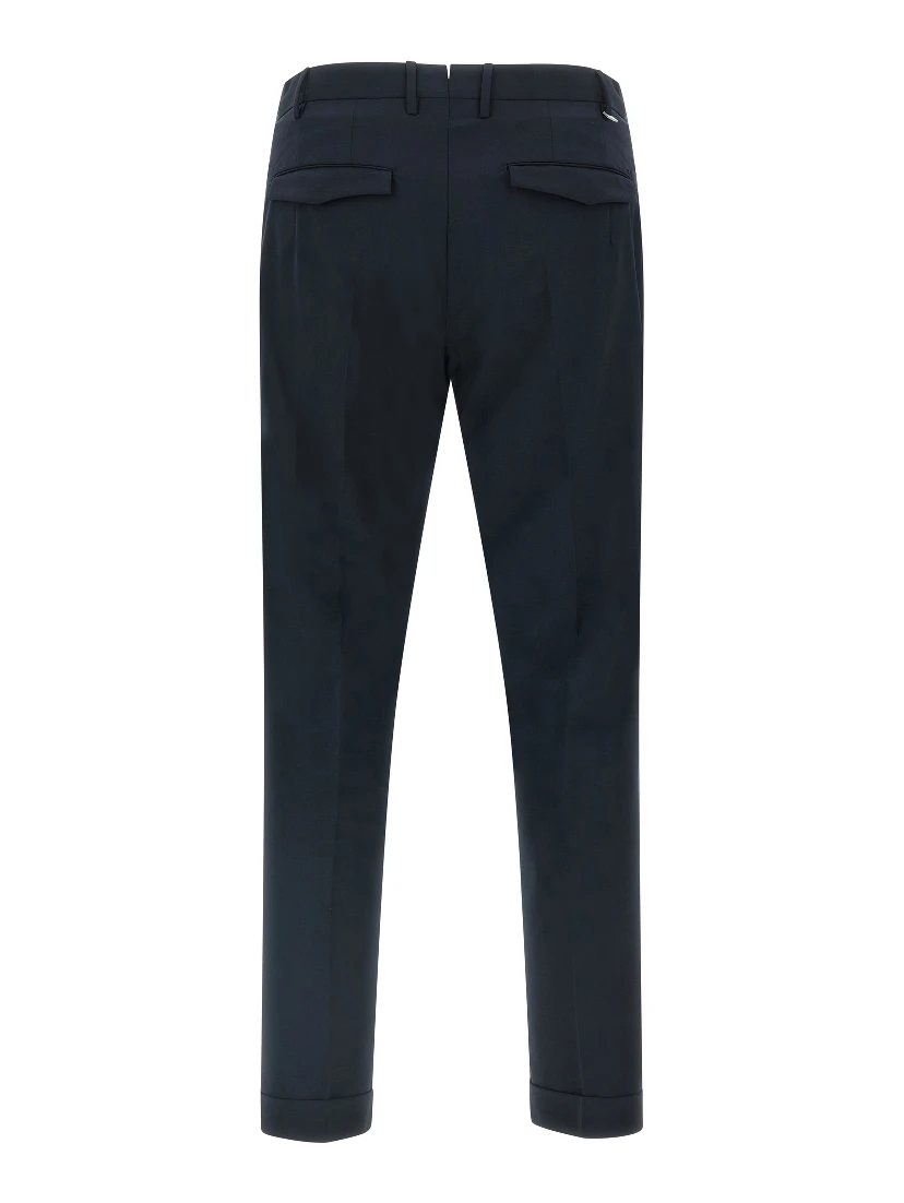 Blue Virgin Wool Dress Pants