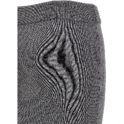 Gray Cotton Midi Skirt