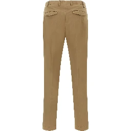 Brown Cotton Dress Pants
