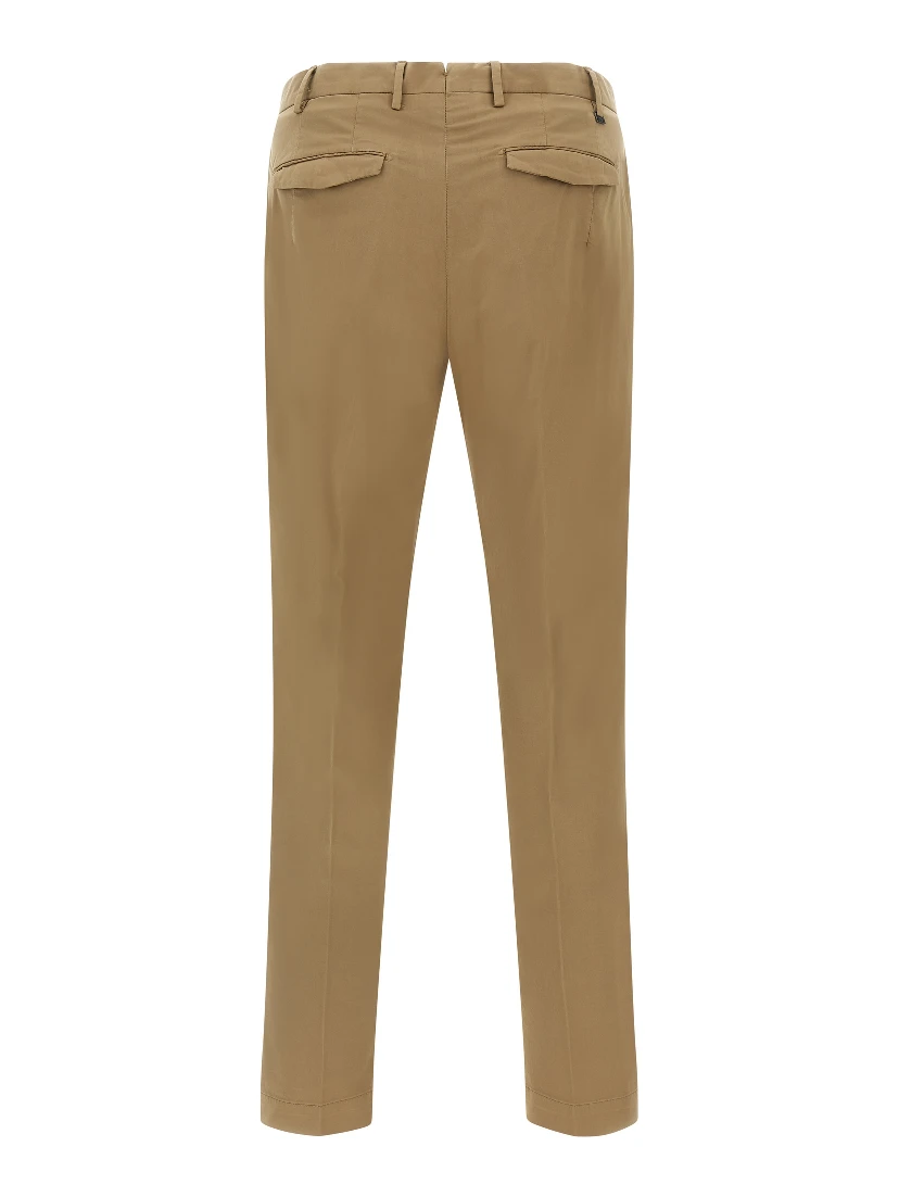 Brown Cotton Dress Pants