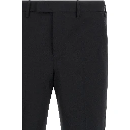Black Virgin Wool Dress Pants