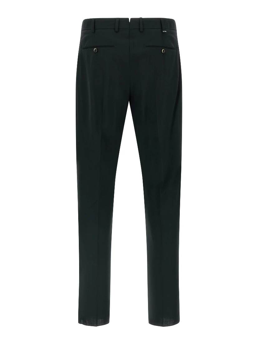 Black Virgin Wool Pants