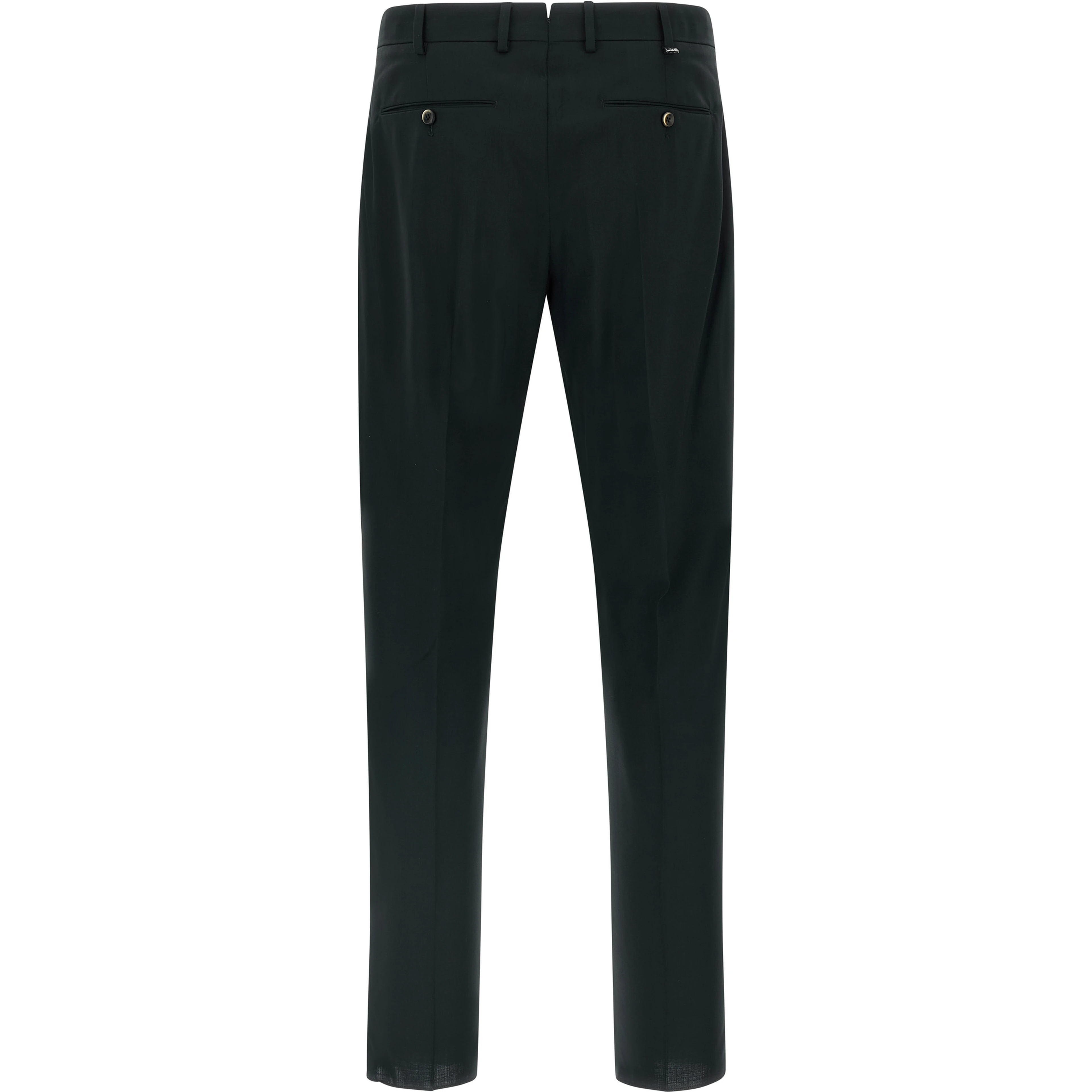 Black Virgin Wool Pants