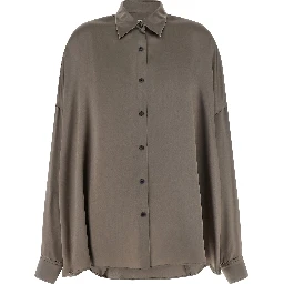 Gray Silk Blouse