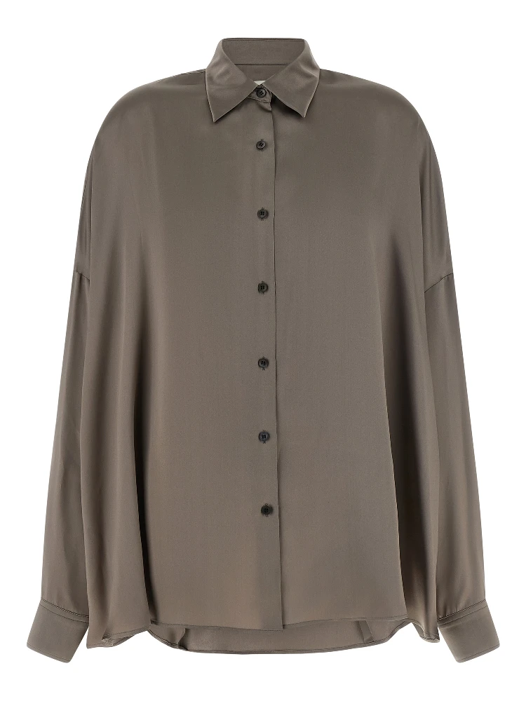 Gray Silk Blouse