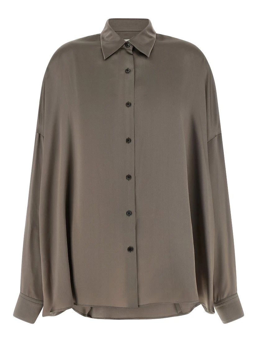 Gray Silk Blouse