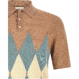 Beige Linen Polo Shirt
