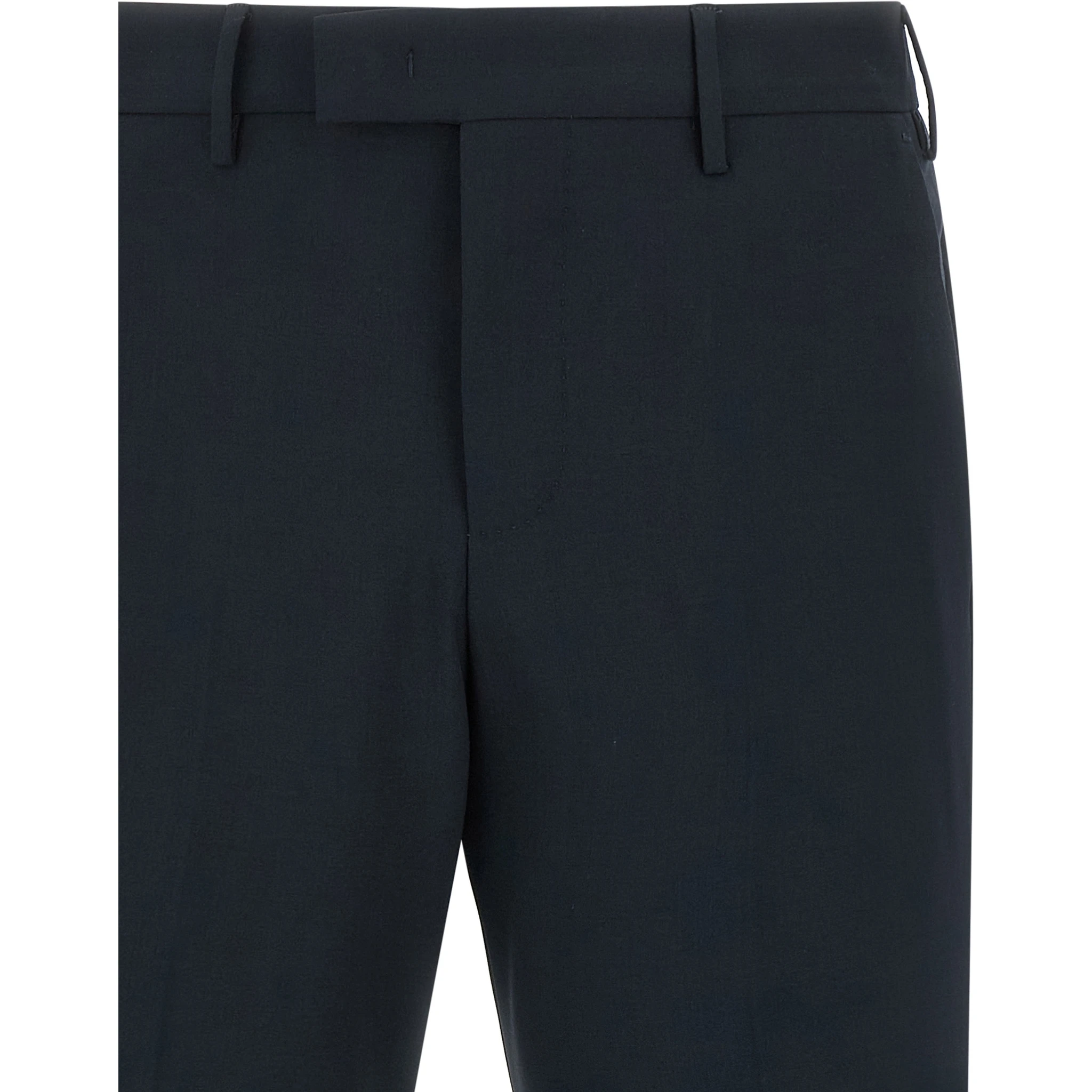 Blue Virgin Wool Dress Pants