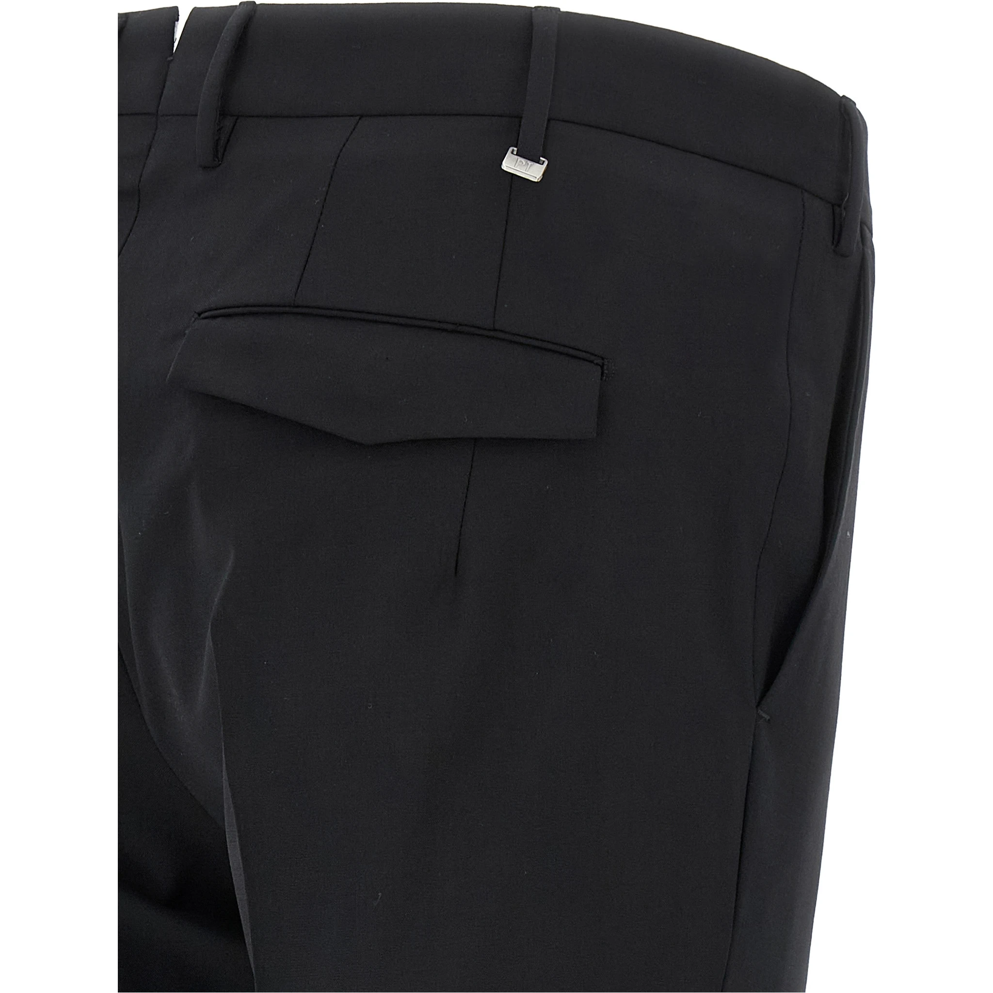 Black Virgin Wool Dress Pants