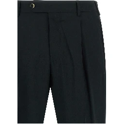 Black Virgin Wool Pants