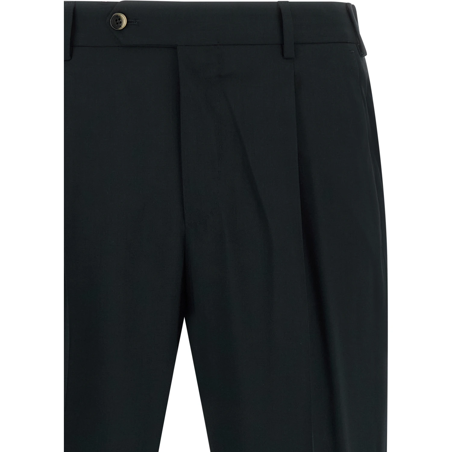 Black Virgin Wool Pants
