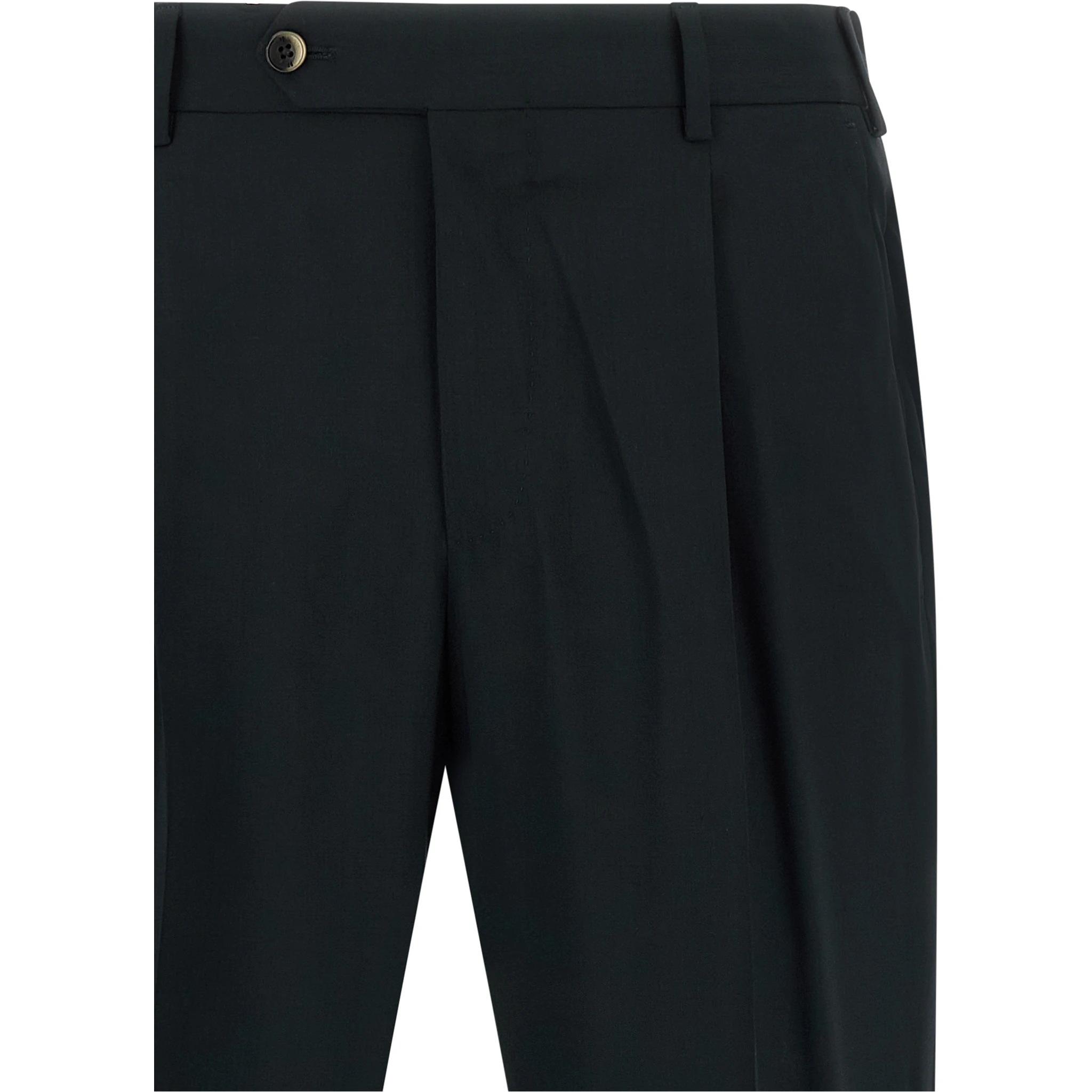 Black Virgin Wool Pants