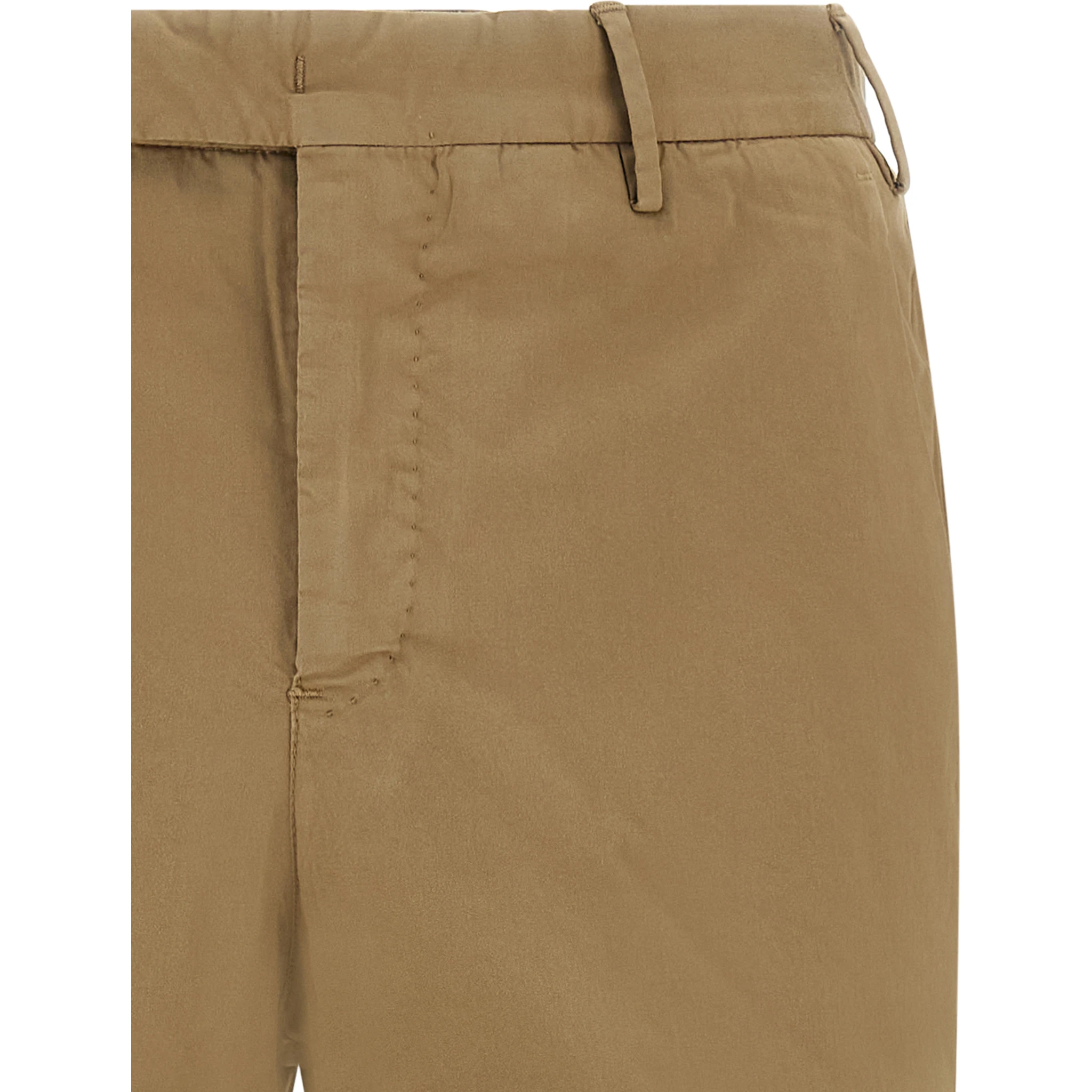 Brown Cotton Dress Pants