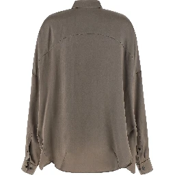 Gray Silk Blouse