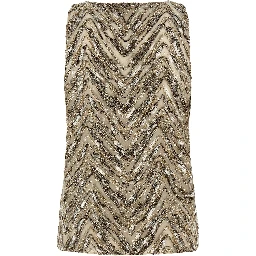 Beige Silk Tank Tops