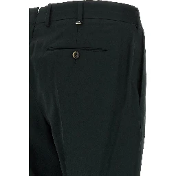 Black Virgin Wool Pants