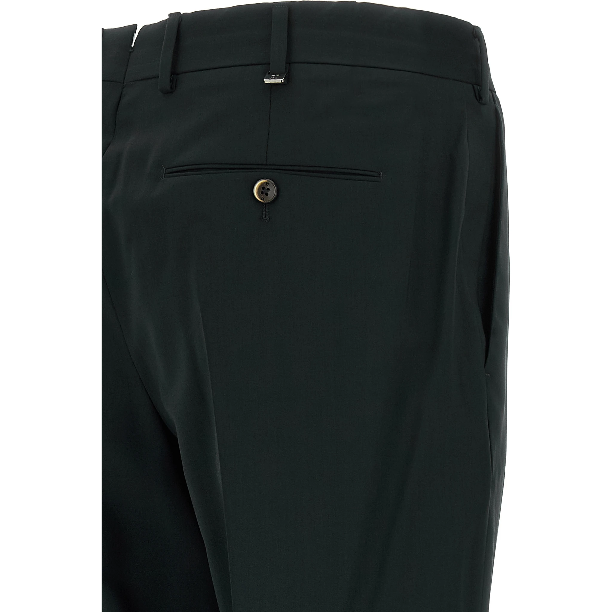 Black Virgin Wool Pants