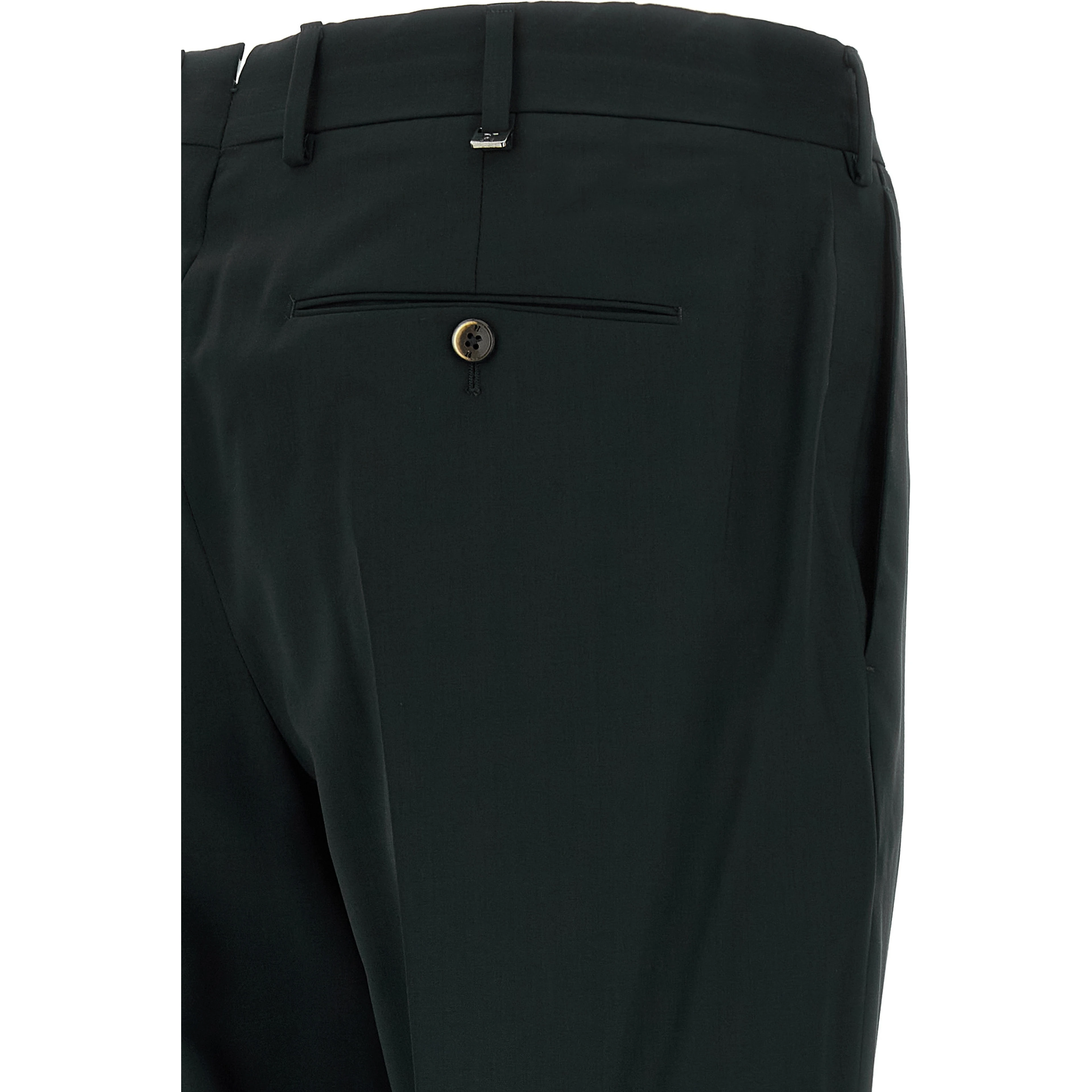 Black Virgin Wool Pants