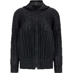 Black Polyester Cardigan