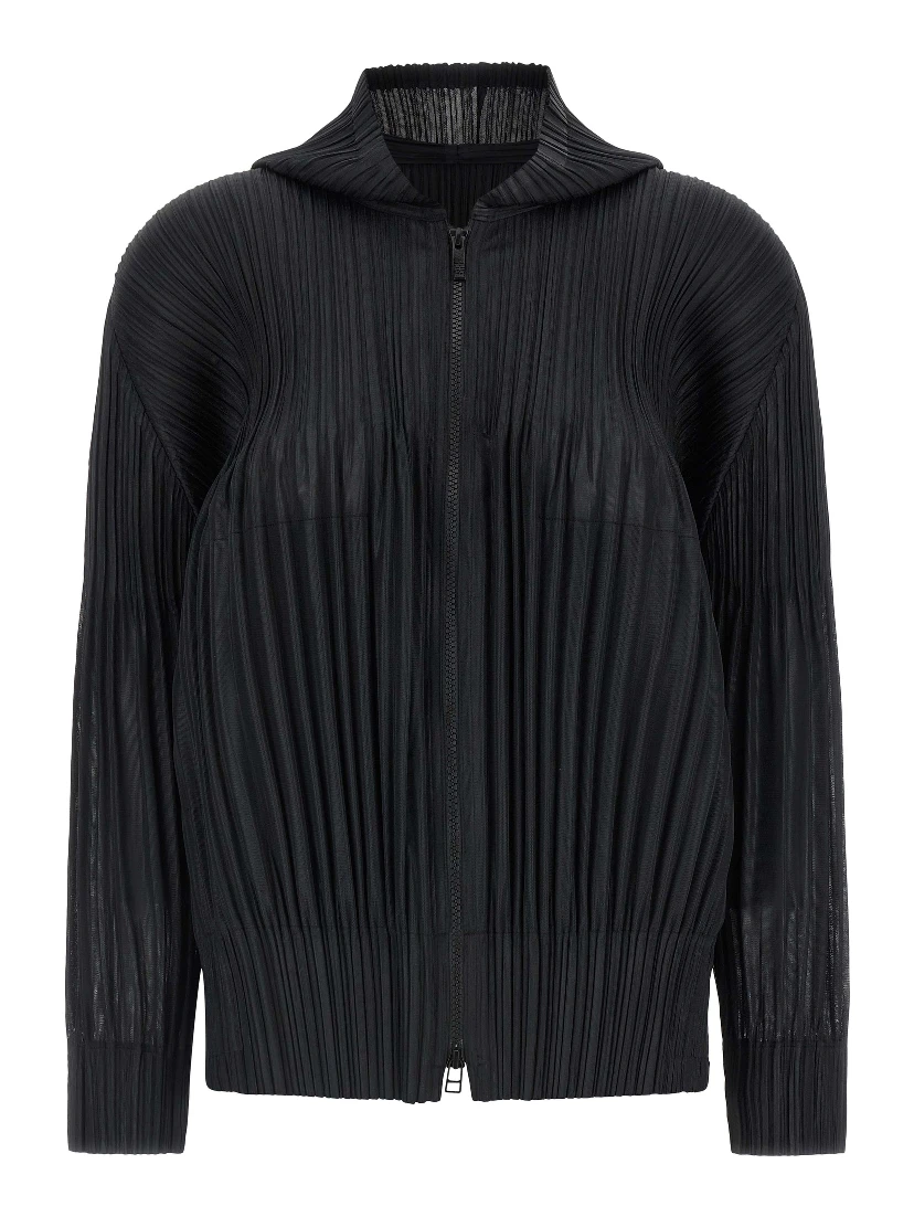 Black Polyester Cardigan