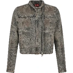 Gray Cotton Denim Jacket