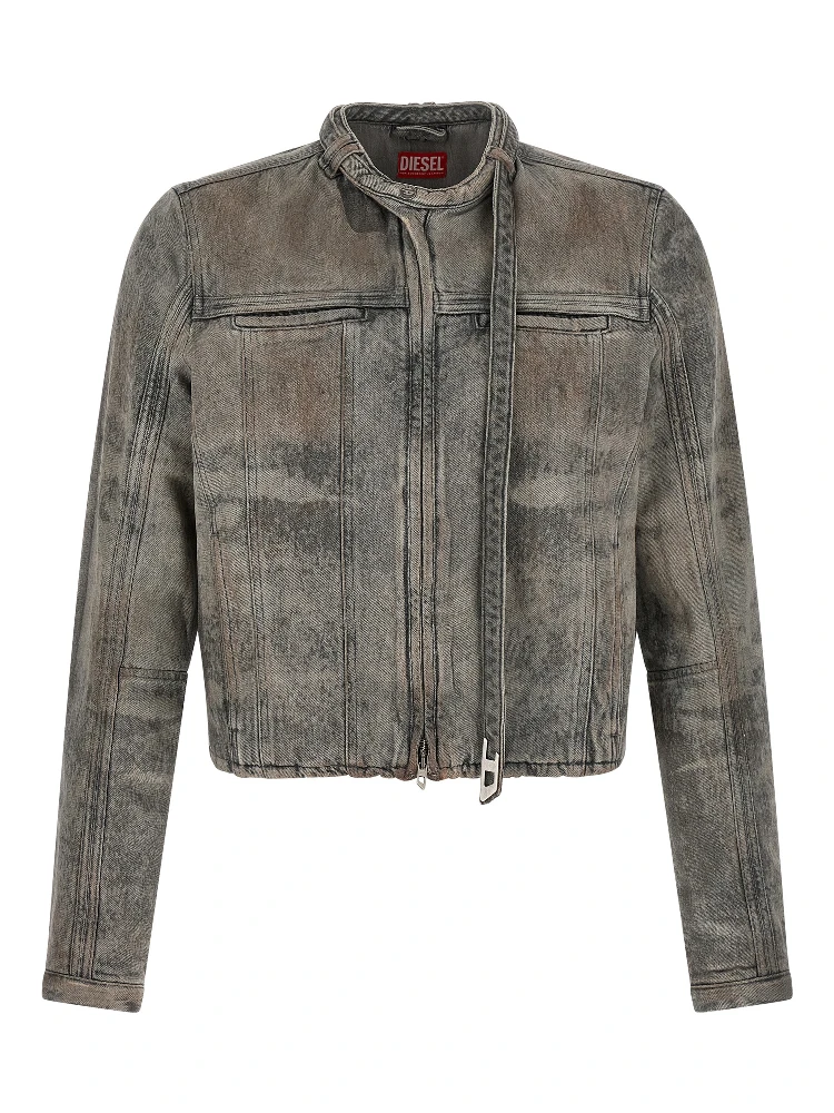 Gray Cotton Denim Jacket