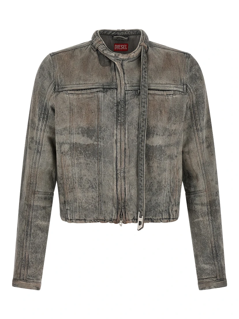 Gray Cotton Denim Jacket