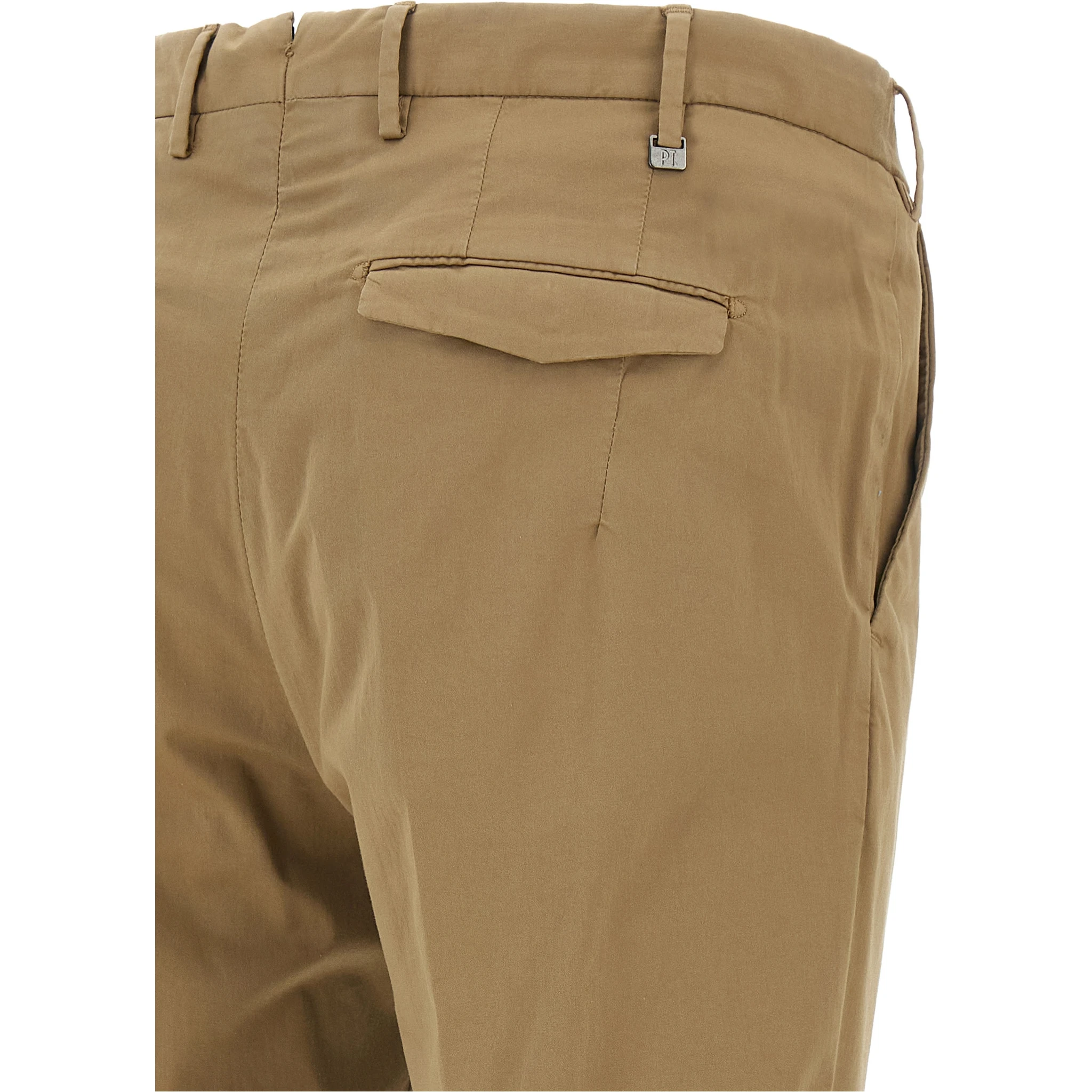 Brown Cotton Dress Pants