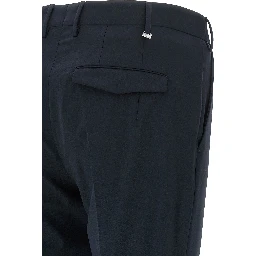 Blue Virgin Wool Dress Pants