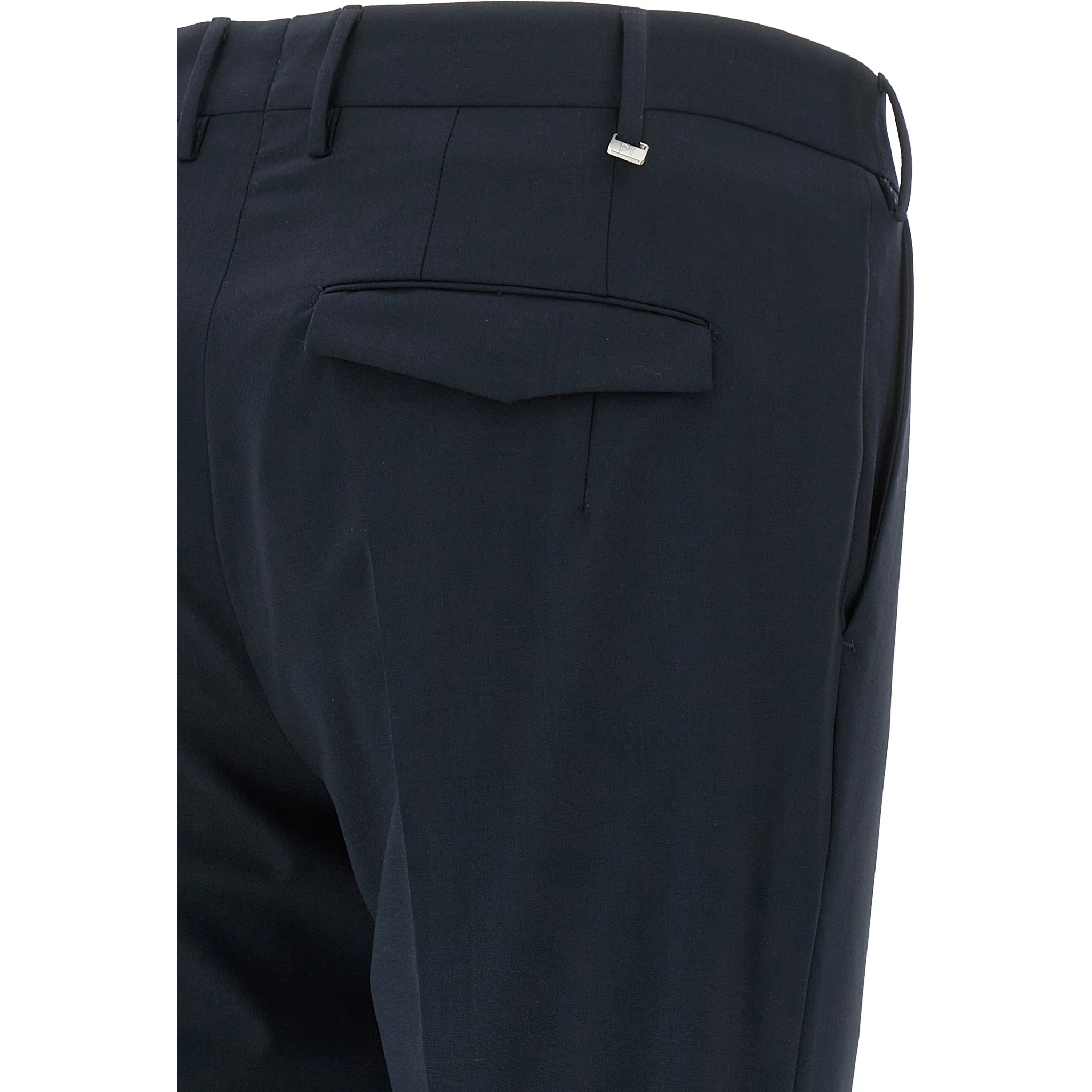 Blue Virgin Wool Dress Pants