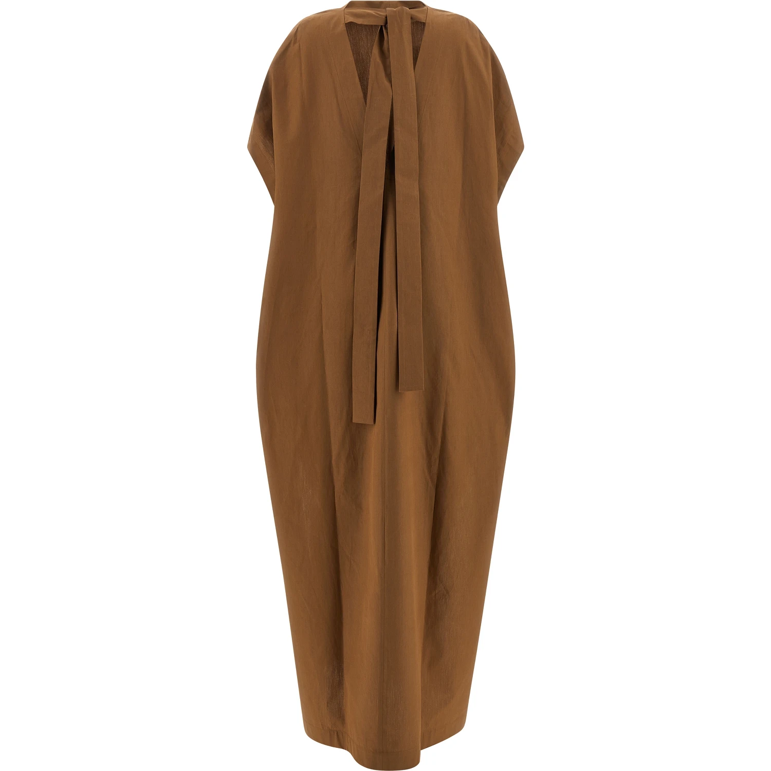 Brown Cotton Long Dress