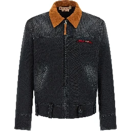 Gray Cotton Denim Jacket