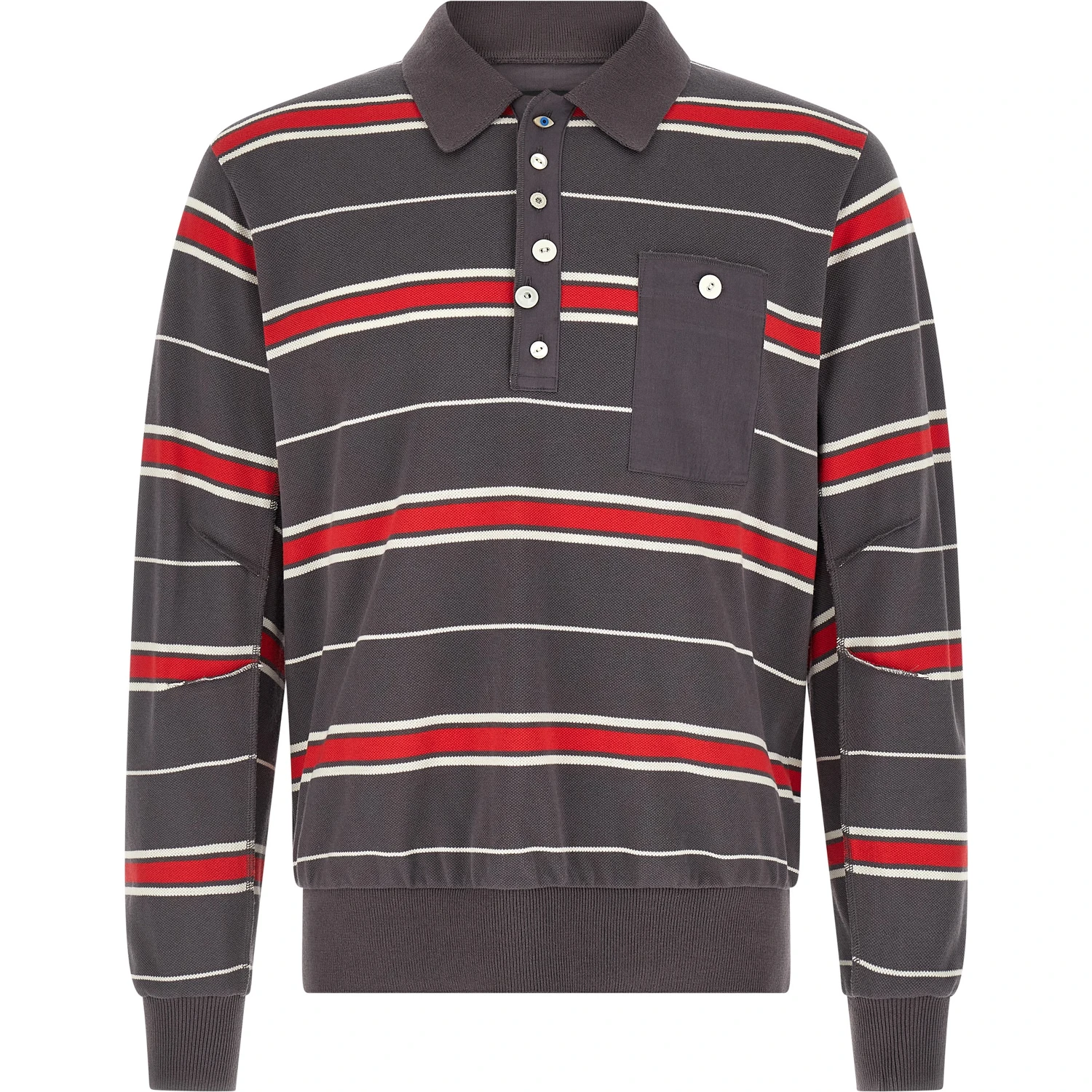 Gray Cotton Polo Shirt
