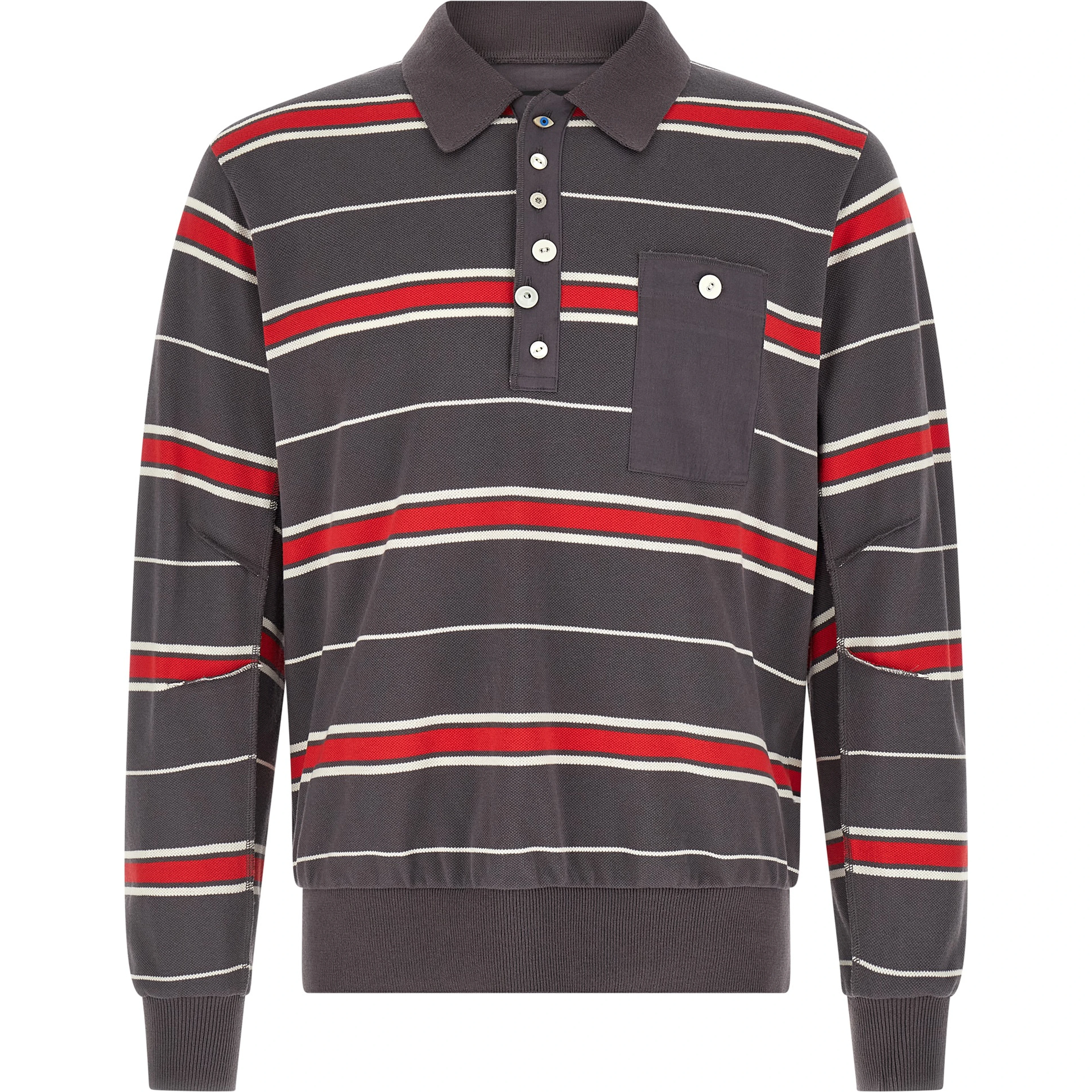 Gray Cotton Polo Shirt