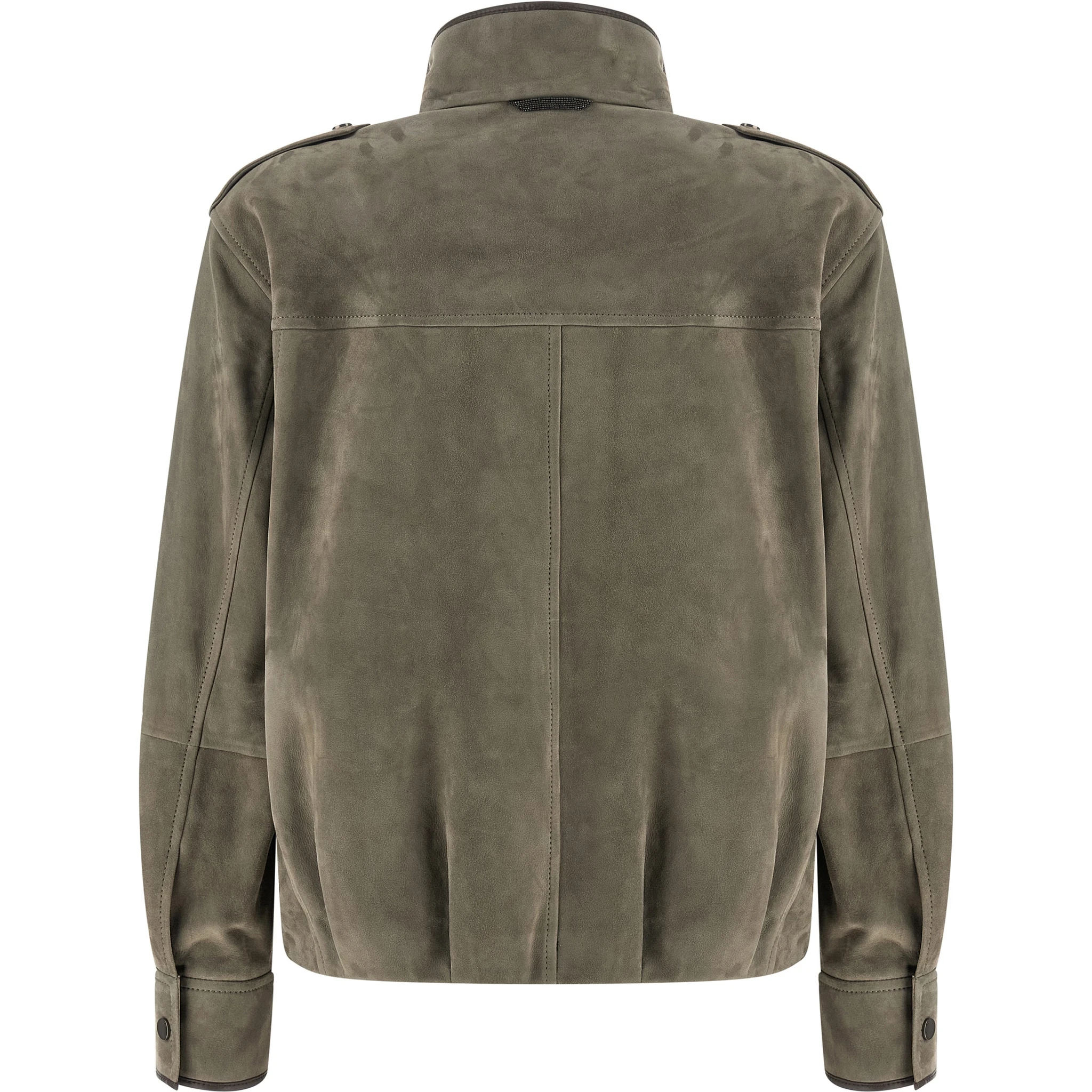 Gray Calfskin Leather Jacket