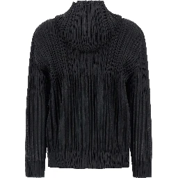 Black Polyester Cardigan