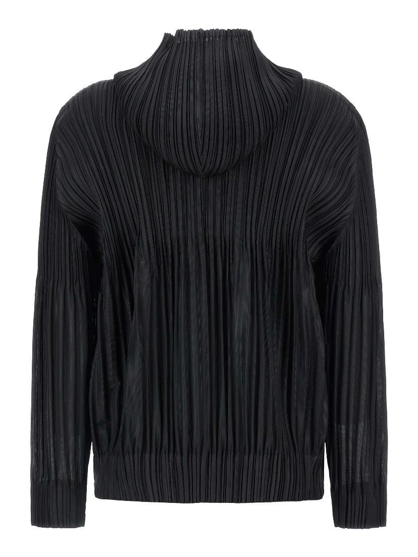 Black Polyester Cardigan
