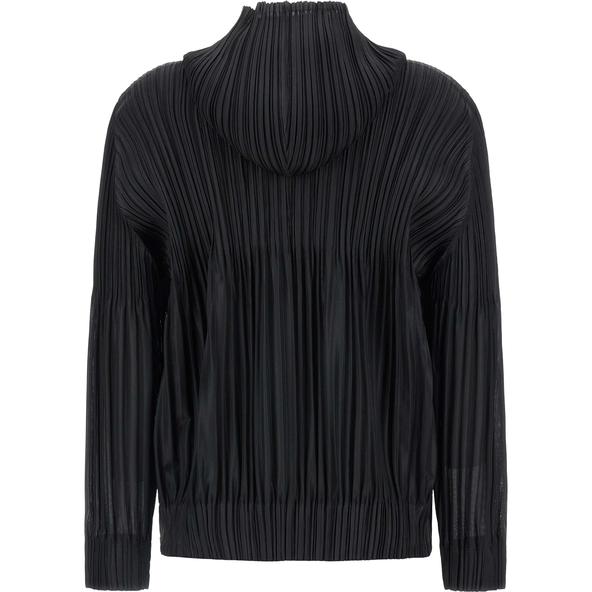 Black Polyester Cardigan