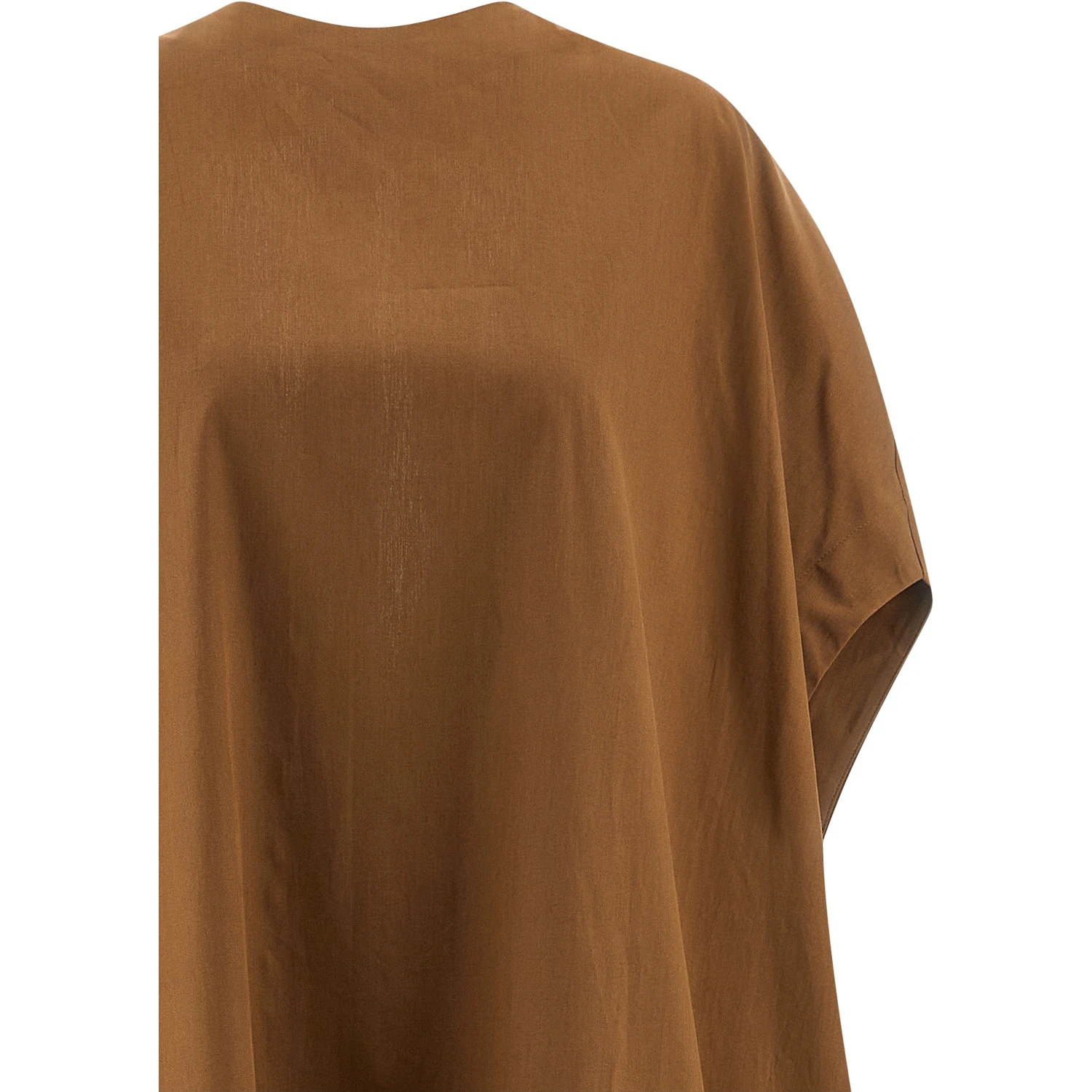 Brown Cotton Long Dress