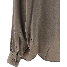 Gray Silk Blouse