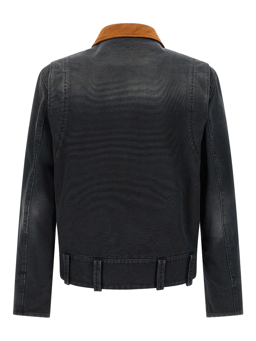 Gray Cotton Denim Jacket