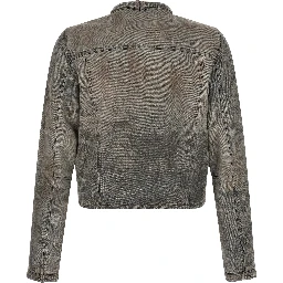 Gray Cotton Denim Jacket