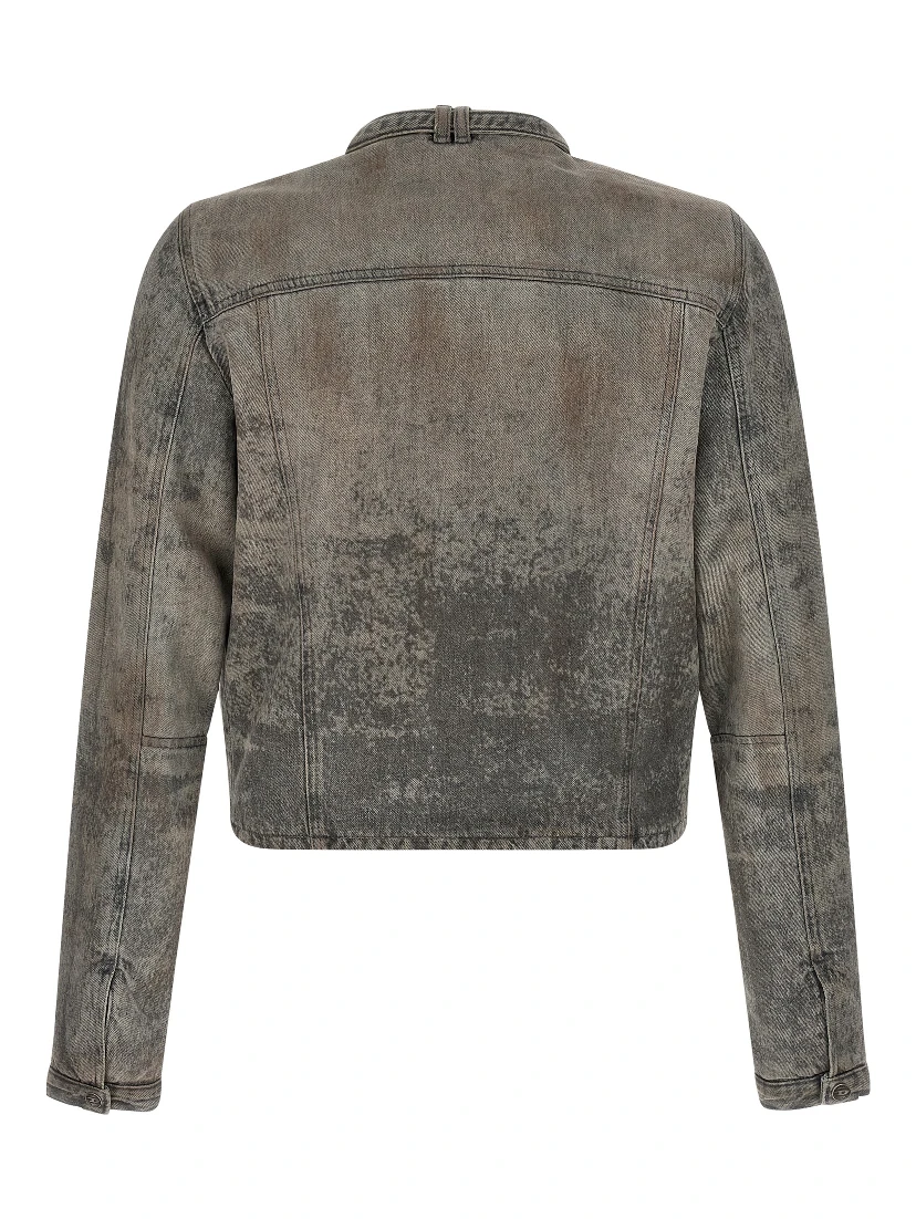 Gray Cotton Denim Jacket