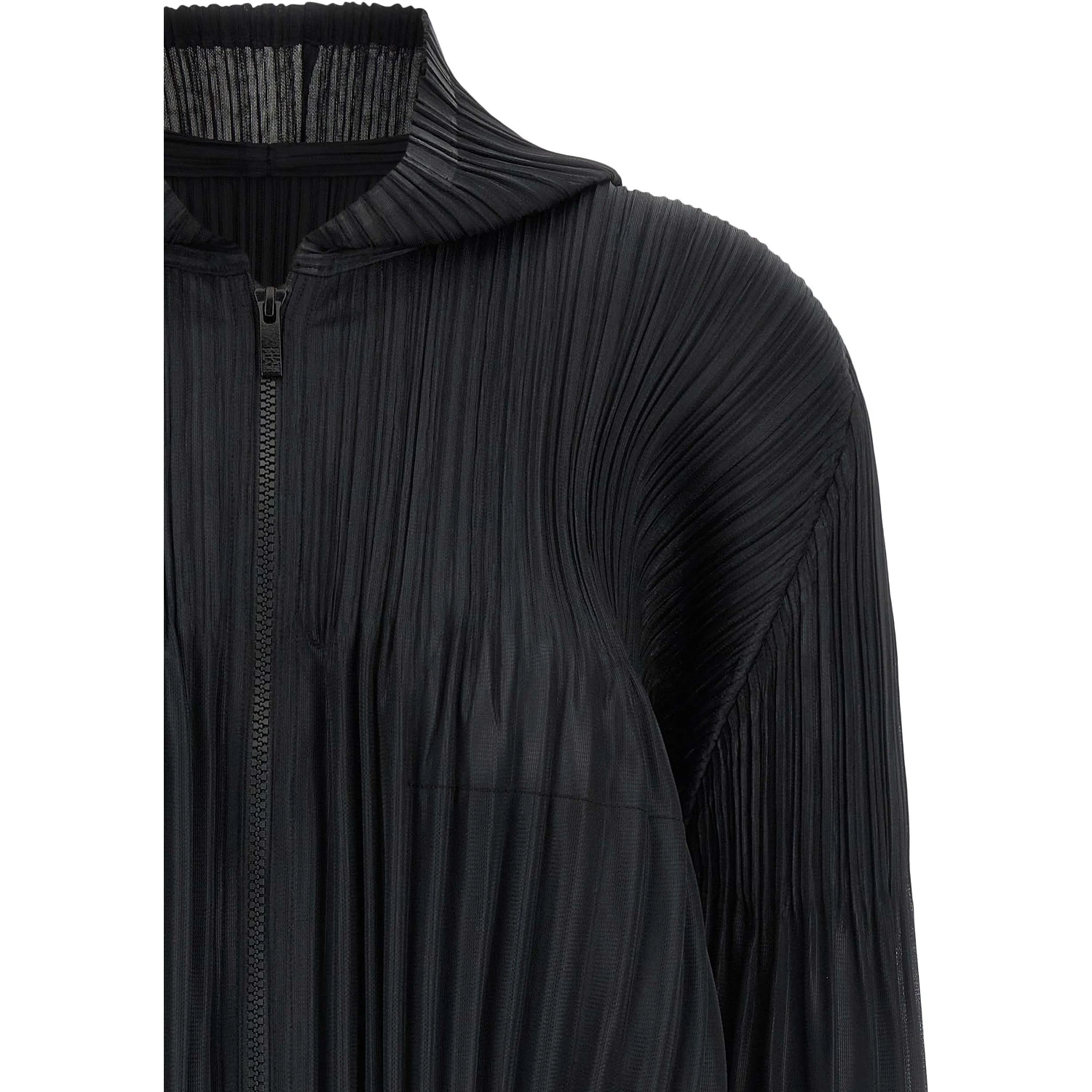 Black Polyester Cardigan