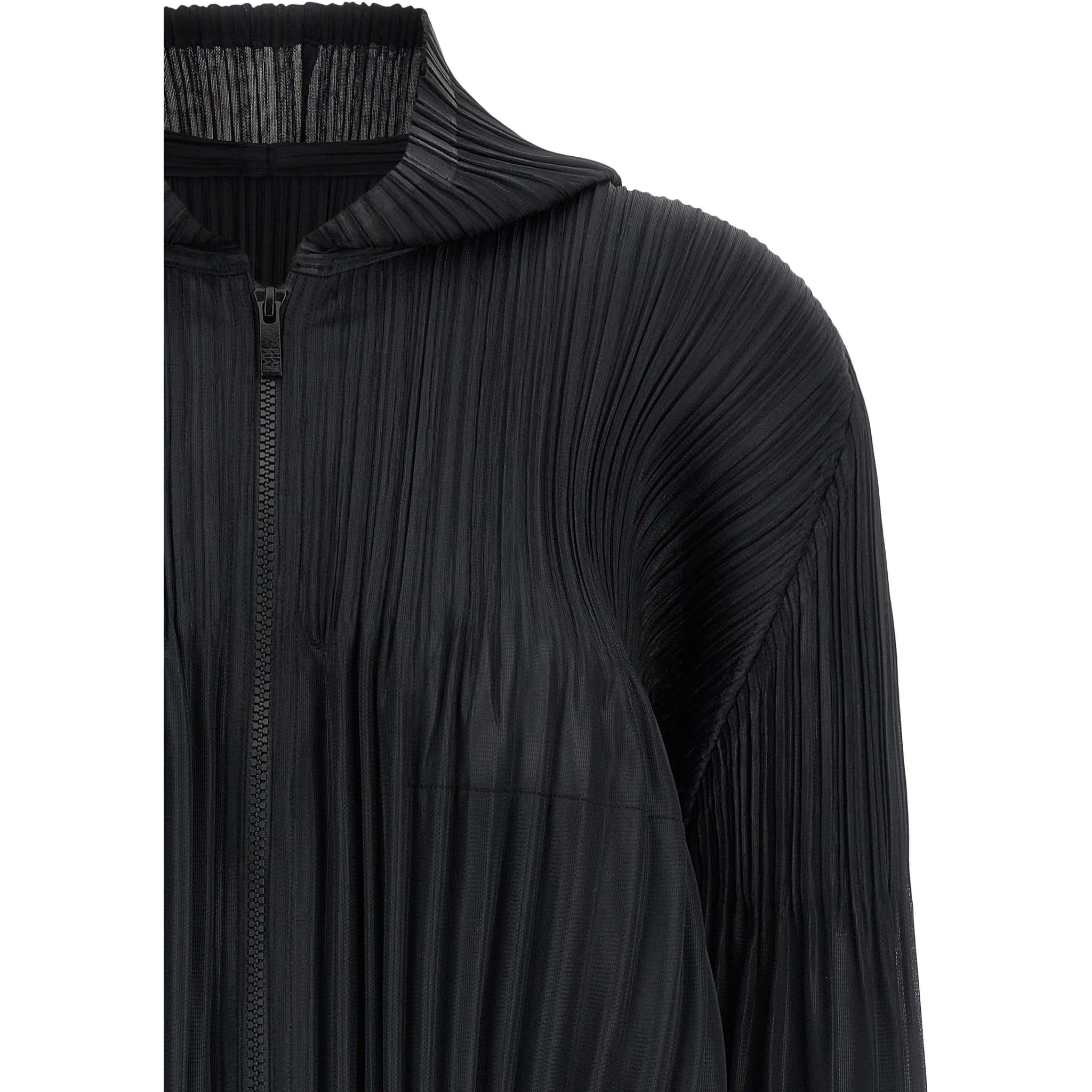 Black Polyester Cardigan