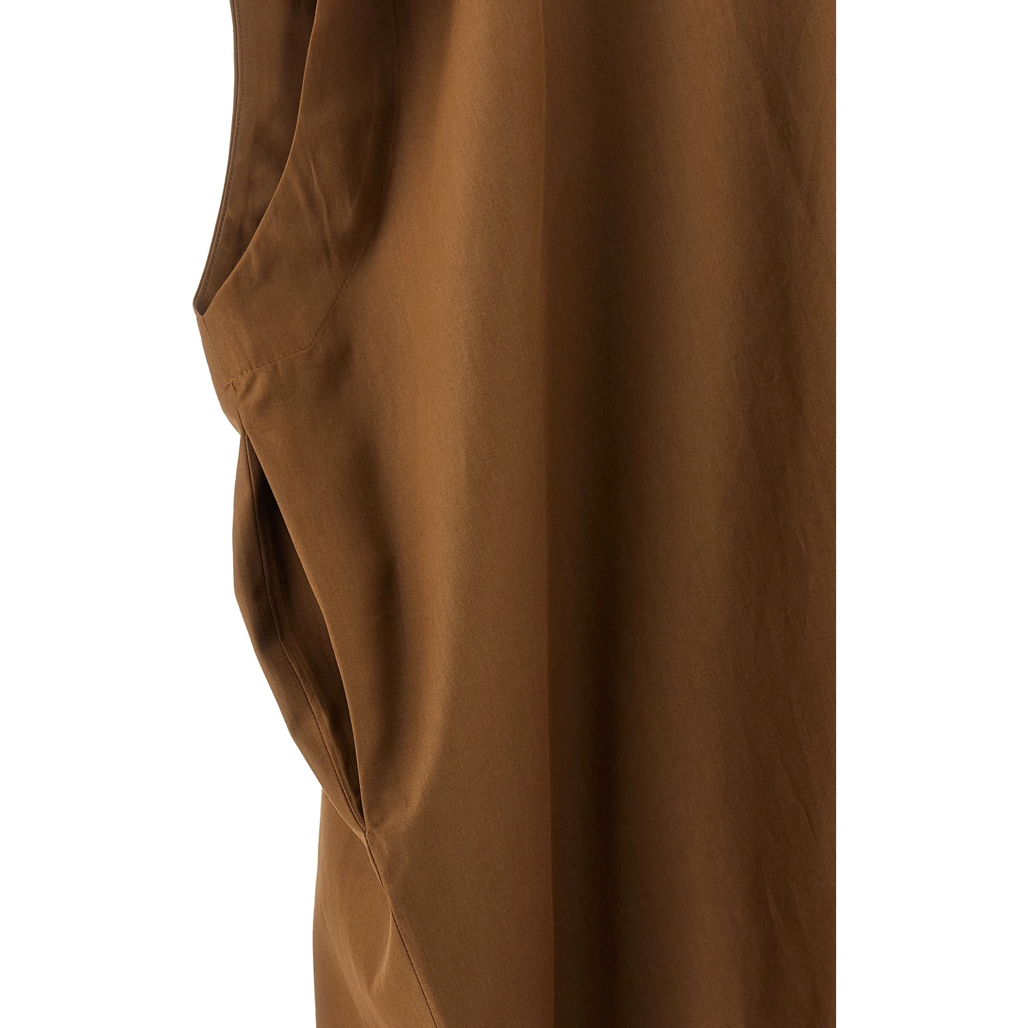 Brown Cotton Long Dress